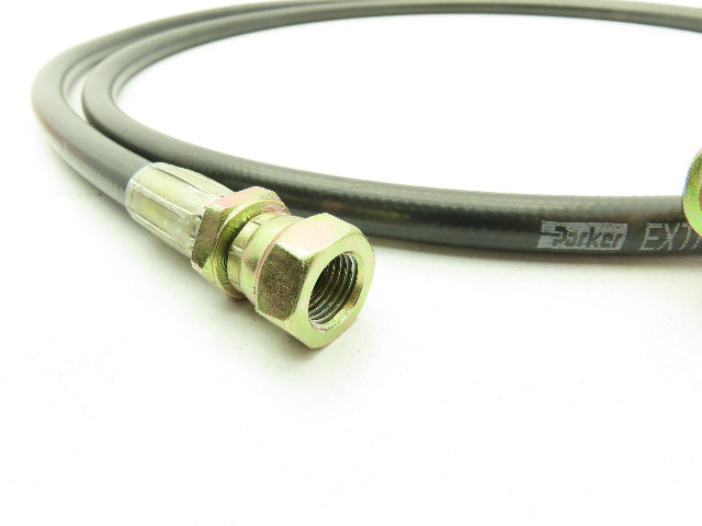 Parker H5007-4 Extreme Compact 1/4" x 90" Hydraulic Hose Female JIC Swivel Ends