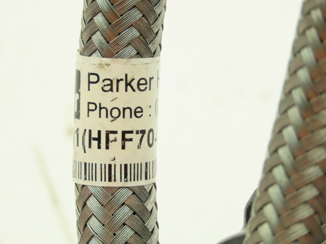 Parker P76212501 Braided Steel Flex Hose 1/4" x 8' Female JIC Swivel Ends