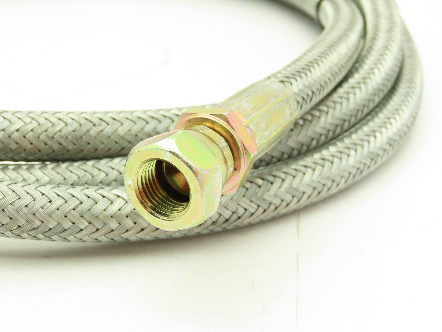 Parker P76212501 Braided Steel Flex Hose 1/4" x 8' Female JIC Swivel Ends