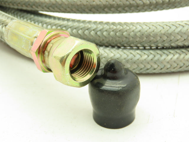 Parker P76212501 Braided Steel Flex Hose 1/4" x 8' Female JIC Swivel Ends