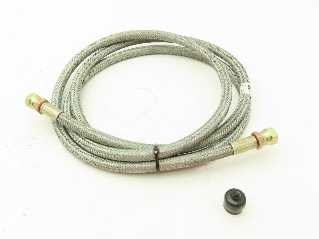 Parker P76212501 Braided Steel Flex Hose 1/4" x 8' Female JIC Swivel Ends