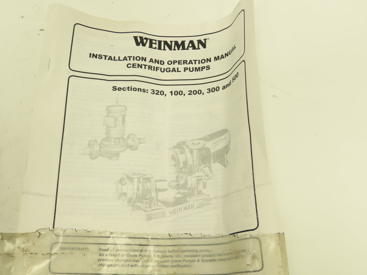 Weil Submersible Waste Water Pump 1-1/2" Flange 1/2HP 1750 RPM 460V 3PH
