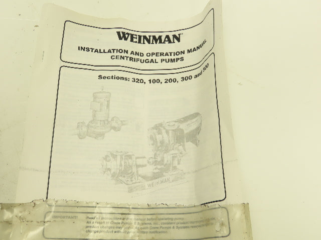 Weil Submersible Waste Water Pump 1-1/2" Flange 1/2HP 1750 RPM 460V 3PH