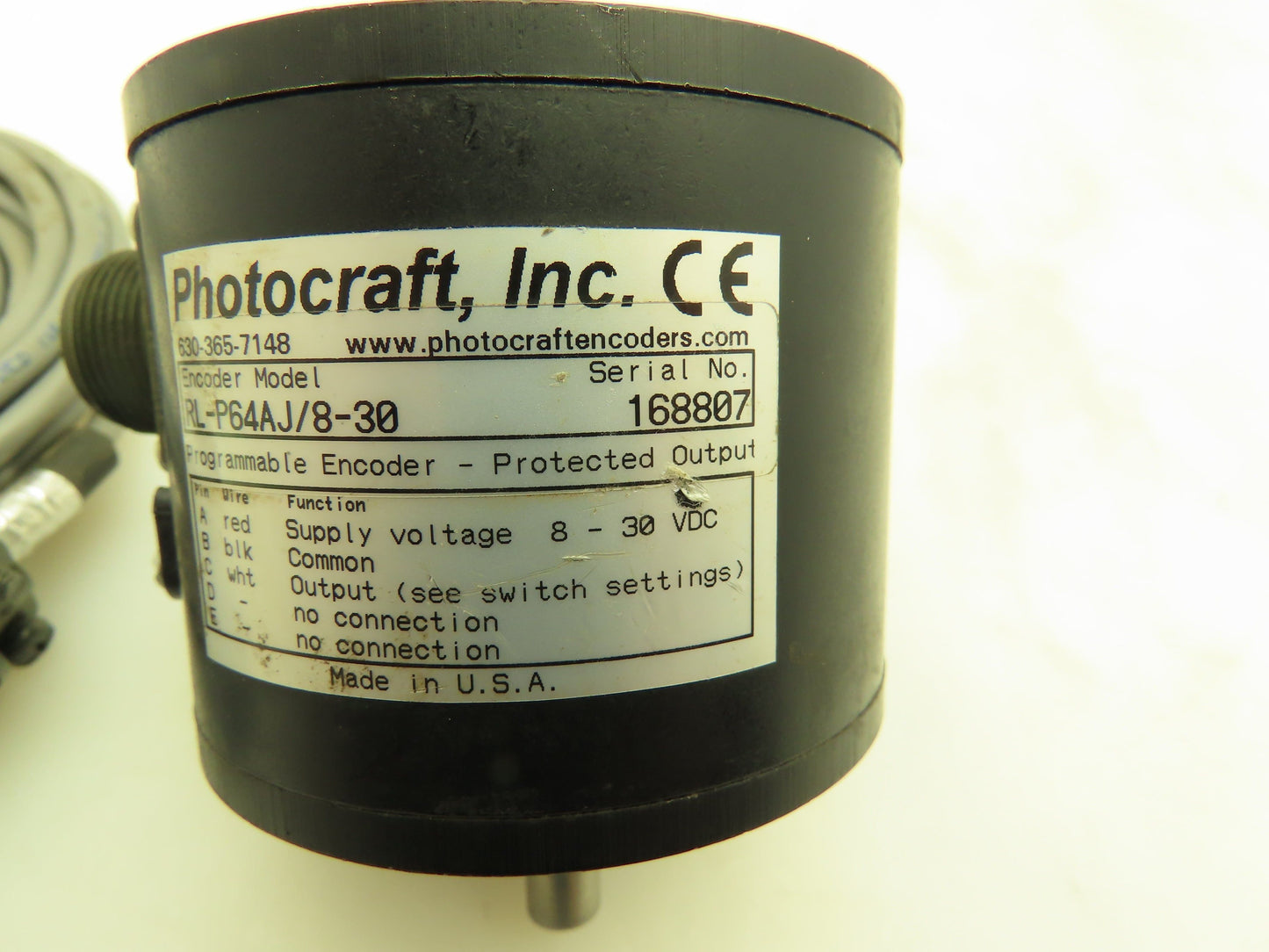 Photocraft RL-P64AJ/8-30 Incremental Shaft Encoder 8-30VDC