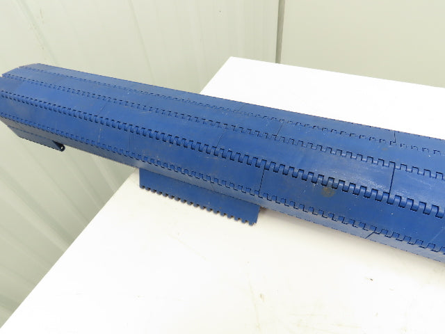 Intralox Blue Plastic Flat Top Smooth Conveyor Chain Belt 60" Wide x 30" L