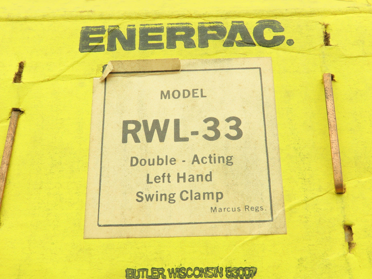 Enerpac RWL-33 Double Acting Left Hand Swing Clamp Cylinder Threaded Body