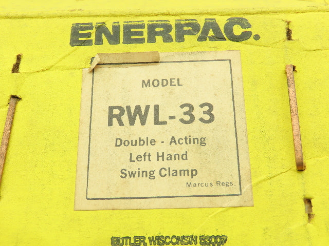 Enerpac RWL-33 Double Acting Left Hand Swing Clamp Cylinder Threaded Body