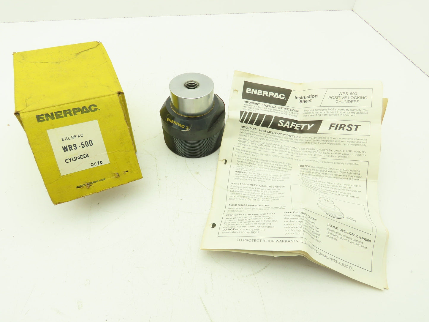 Enerpac WRS-500 Positive Locking Hydraulic Clamp Cylinder Threaded Body 5 Ton