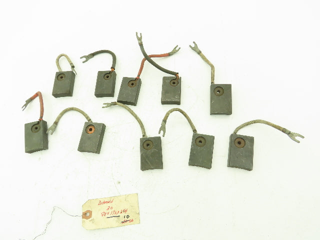 Diamond Carbon Motor Brush 5/8x1-1/2x2-1/4" Lot of 10