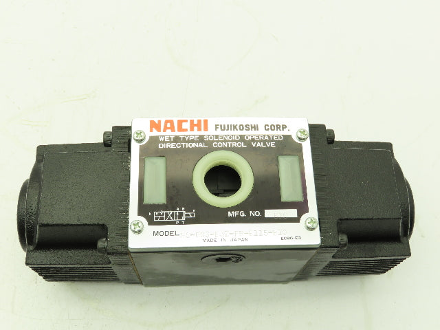 Nachi SS-G03-E3Z-FR-E115-E10 Hydraulic Directional Control Solenoid Valve 120V