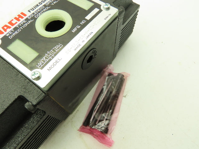 Nachi SS-G03-C6-R-D1-E10 Hydraulic Directional Control Wet Solenoid Valve 12VDC