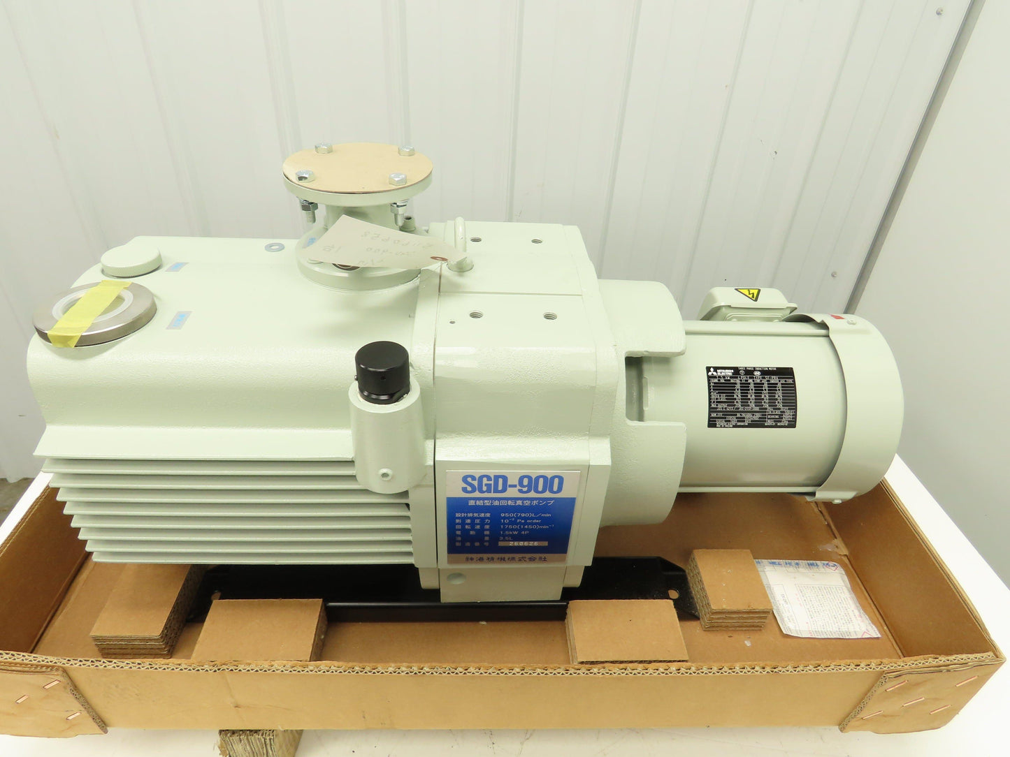 Shinko Seiki SGD-900 Rotary Vacuum Pump Sliding Vane VG50 Inlet 1083 L/M 38 CFM