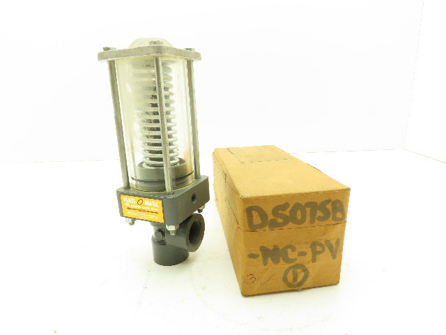 Plast-o-matic D075B-NC PVC Valve Pneumatic Controlled 3/4" NPT Sch 80