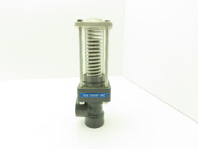 Plast-o-matic DS100B-NC 1" PVC Shutoff Valve NC Pneumatic Air Automatic Sch 80
