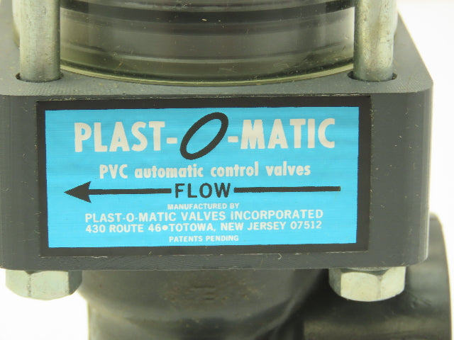 Plast-o-matic DS100B-NC 1" PVC Shutoff Valve NC Pneumatic Air Automatic Sch 80