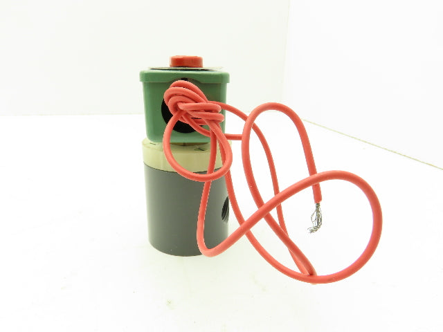 Plast-o-matic EUC3B8G9 Solenoid Valve PVC 3/8" NPT 10 PSI 120V Coil