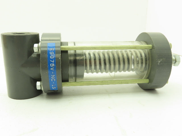 Plast-o-matic ES075V-NC-LS 3/4" Shutoff Valve Spring Return NC Pneumatic Powered