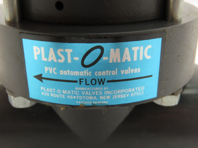 Plast-o-matic EA100V 1" Shutoff Valve Double Action Pneumatic Powered