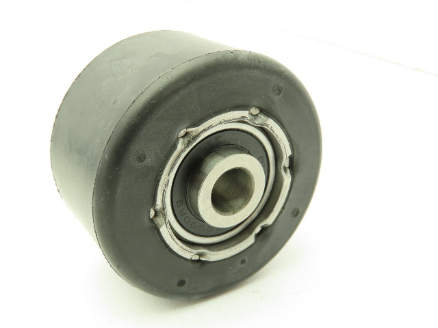 Black Rubber Pulley Roller Wheel 35x57mm Dia 10mm Ball Bearing Bore LOT OF 10