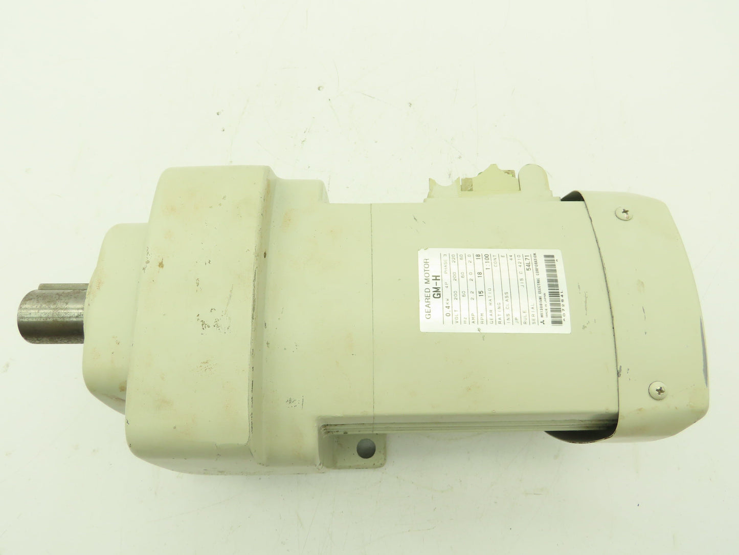 Mitsubishi GM-H Parallel Shaft Geared Motor 1:100 Ratio 0.4Kw 220V 3PH 18 RPM