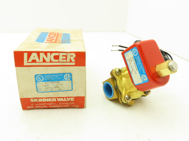 Lancer 2LE1HBG5052 2-Way Skinner Steam Solenoid Valve 3/4"NPT N.O. 0-50psi 120v