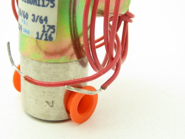 Honeywell Skinner B16DM1175 Directional Control Valve 3-Way 120VAC 175 PSI 1/8"