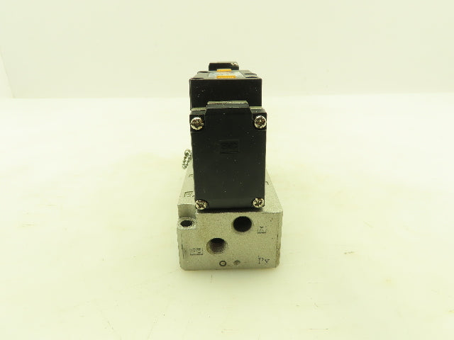 SMC VFS3100-5FZ 24VDC Single Solenoid Valve 5-Port Manifold Base LOT OF 2