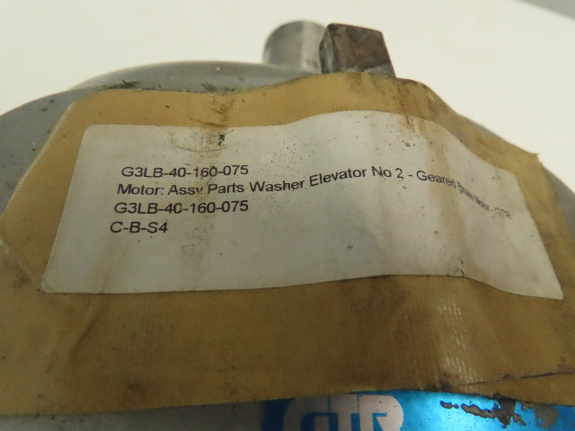 Nissei G3LB-40-160-075 GTR Gearmotor 160:1 0.75kw 220V 3 Ph 10.8 RPM DC Brake