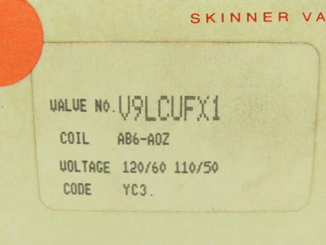 Honeywell Skinner V9LCUFX1 Solenoid Valve 4-Way NC/NO 120V 50 PSI 1/4" NPT