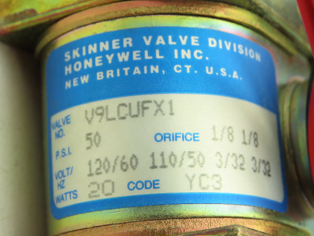 Honeywell Skinner V9LCUFX1 Solenoid Valve 4-Way NC/NO 120V 50 PSI 1/4" NPT