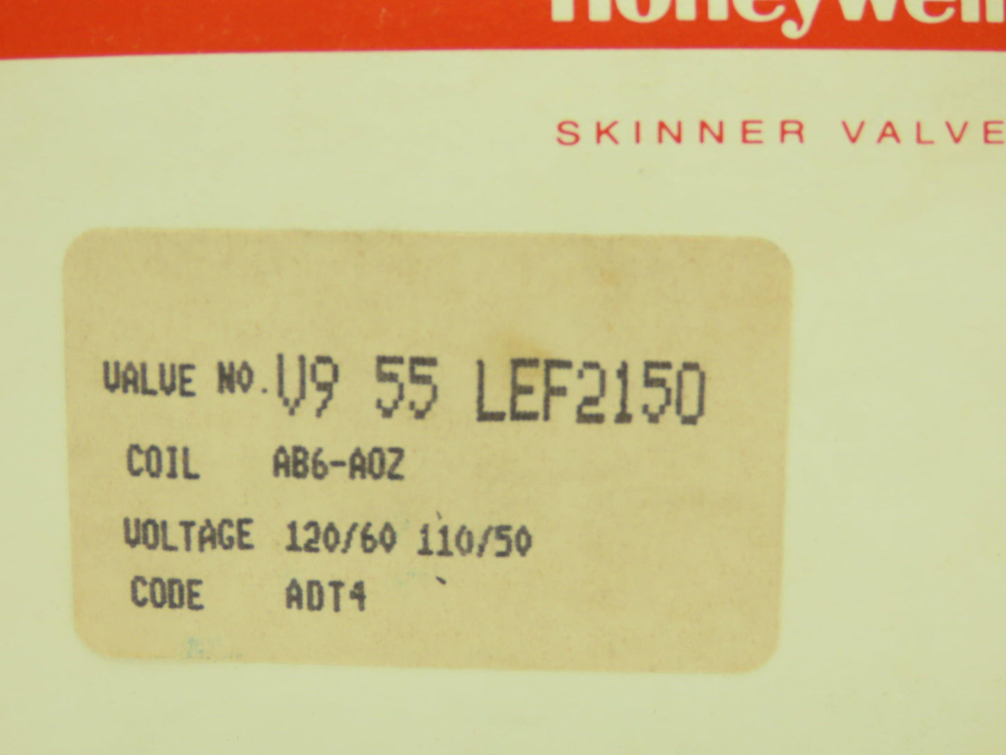 Honeywell Skinner V955LEF2150 Solenoid Valve 4-Way NO 120V 150 PSI 1/4" NPT