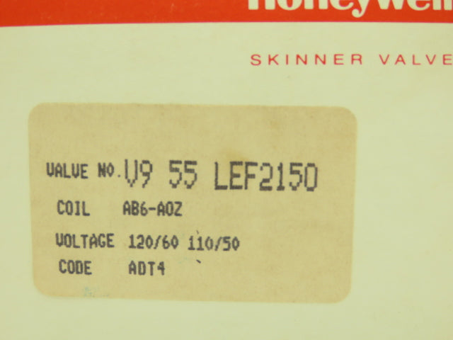 Honeywell Skinner V955LEF2150 Solenoid Valve 4-Way NO 120V 150 PSI 1/4" NPT