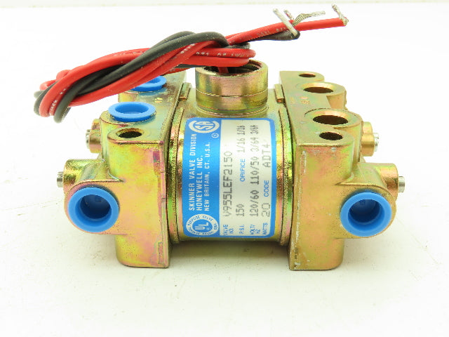 Honeywell Skinner V955LEF2150 Solenoid Valve 4-Way NO 120V 150 PSI 1/4" NPT