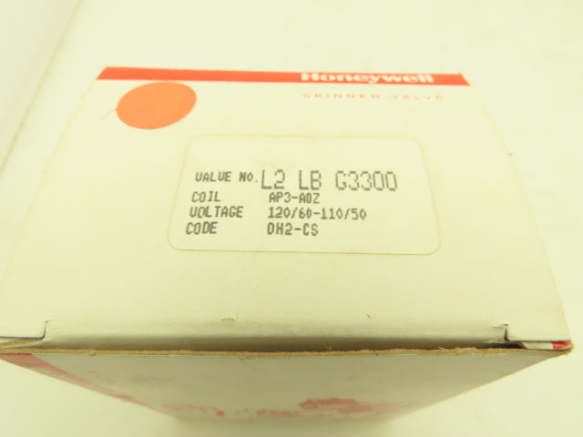 Honeywell Skinner L2LBG3300 Brass Solenoid Valve 2-Way NC 120V 300 PSI 3/8" NPT