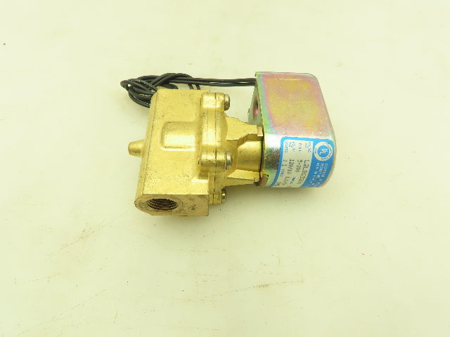 Honeywell Skinner L2LBG3300 Brass Solenoid Valve 2-Way NC 120V 300 PSI 3/8" NPT