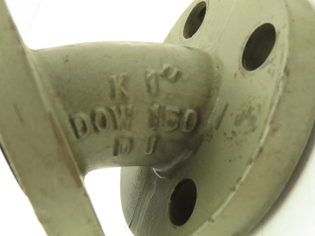 Crane Resistoflex 1" Flanged 45° Elbow PVDF Lined Pipe Fitting #150 Duct Iron