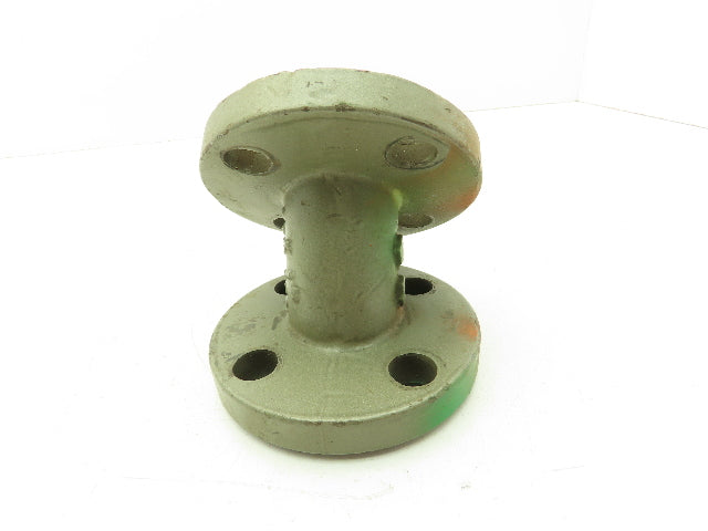 Crane Resistoflex 1" Flanged 45° Elbow PVDF Lined Pipe Fitting #150 Duct Iron