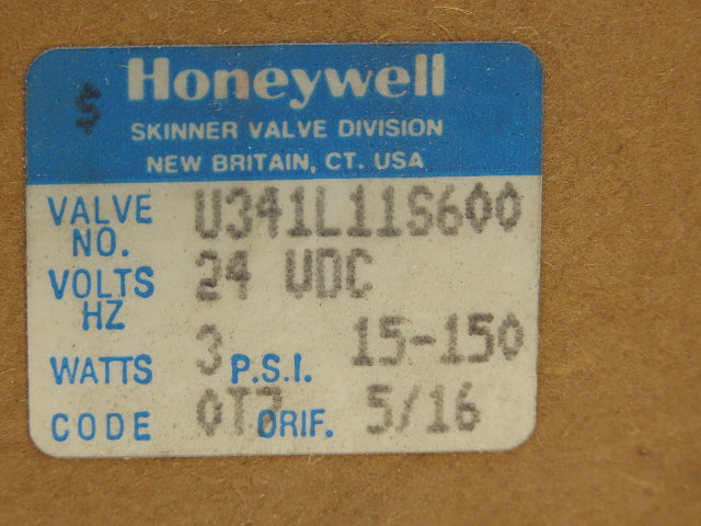 Honeywell Skinner U341L11S600 Vickers Solenoid Valve 10 Bar 1/4" Port 24 VDC