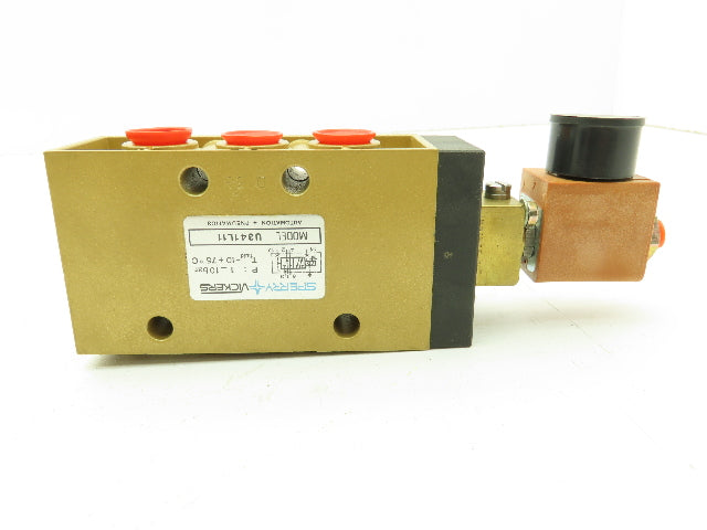 Honeywell Skinner U341L11S600 Vickers Solenoid Valve 10 Bar 1/4" Port 24 VDC