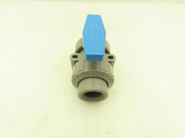 Plast-o-matic MBV100EPT-CP True Blue 1" NPT Threaded True Union Ball Valve EPDM