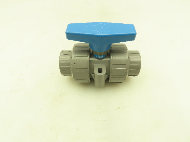 Plast-o-matic MBV100EPT-CP True Blue 1" NPT Threaded True Union Ball Valve EPDM