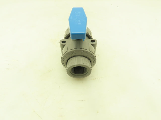 Plast-o-matic MBV100EPT-CP True Blue 1" NPT Threaded True Union Ball Valve EPDM