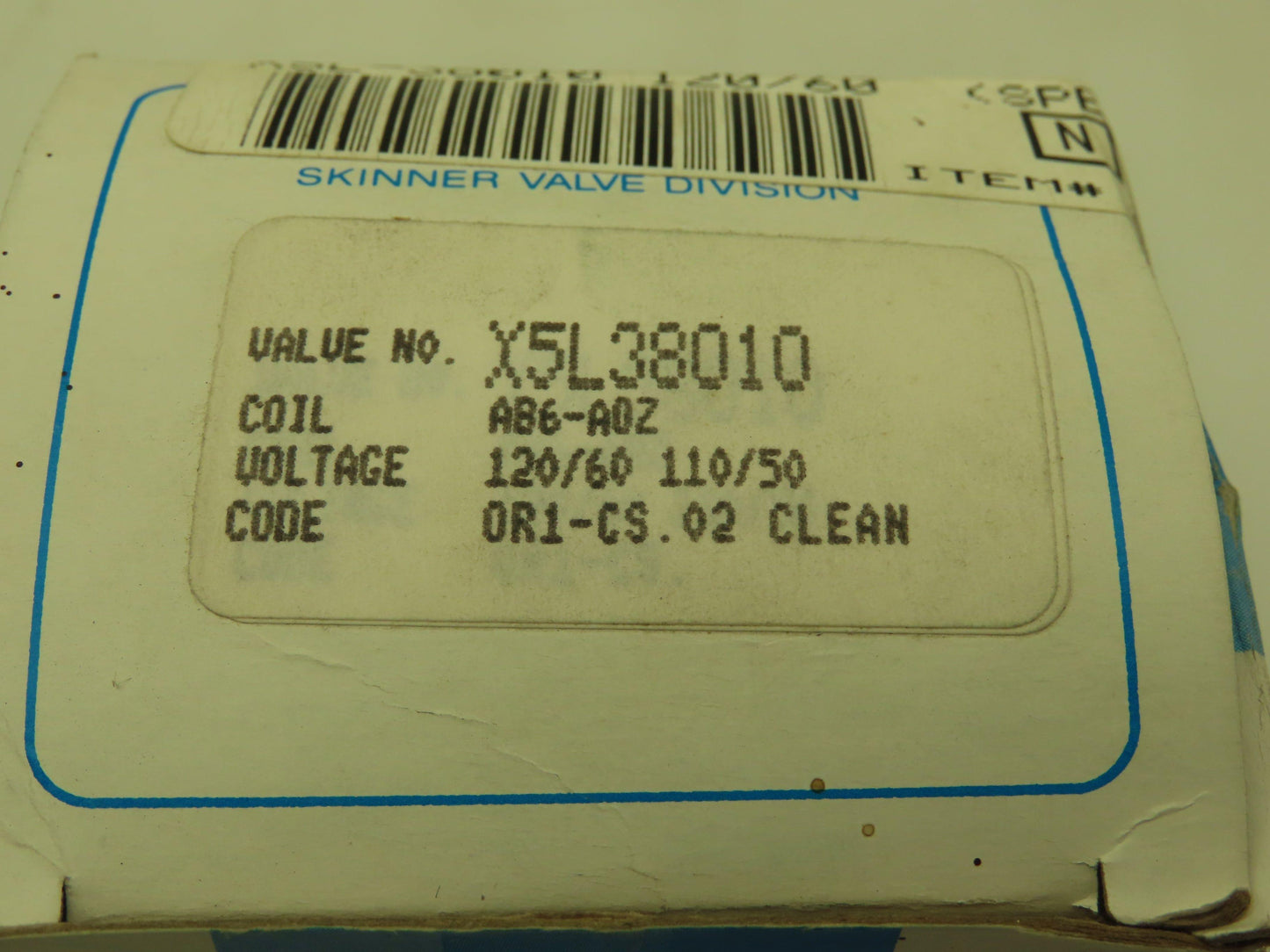 Honeywell Skinner X5L38010 Solenoid Valve 2-Way 120V 75 PSI 1/4" NPT Oxygen Use