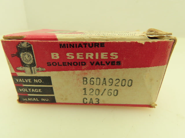 Honeywell Skinner B6DA9200 Solenoid Valve 3-Way NO 120V 200 PSI 1/16"