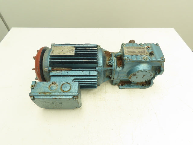 Sew Eurodrive S57DT100LS4Z-KS Gear Reducer 10.80:1 Ratio 3hp 159rpm 230/460v 3ph