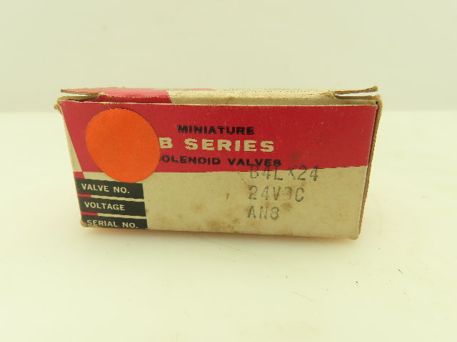 Honeywell Skinner B4LX24 Solenoid Valve 3-Way NC 24VDC 75 PSI 1/8" NPT
