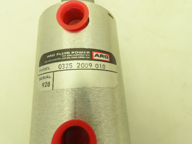 ARO 0325 2009 010 Pneumatic Round Air Cylinder 2.5" Bore 1" Stroke Double Rod