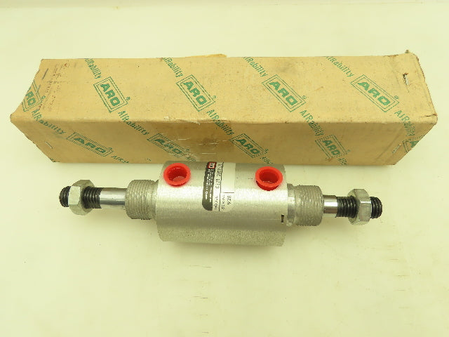 ARO 0325 2009 010 Pneumatic Round Air Cylinder 2.5" Bore 1" Stroke Double Rod