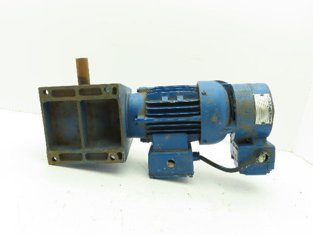 Eberhard Bauer D-7300 Esslinger Gearmotor Brake 480v .8A 98.4:1 Ratio 16.5rpm LH