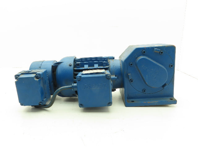 Eberhard Bauer D-7300 Esslinger Gearmotor Brake 480v .8A 98.4:1 Ratio 16.5rpm LH